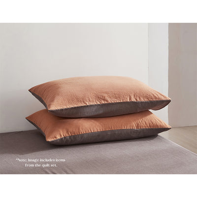 Cosy Club Sheet Set Cotton Sheets Queen Orange Brown