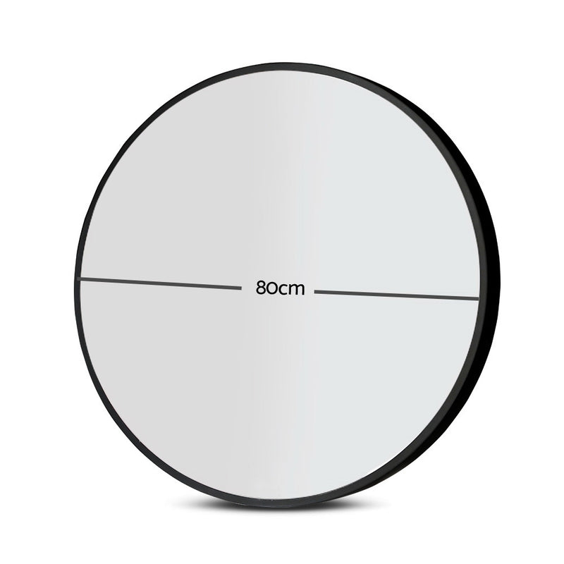 Embellir 80cm Wall Mirror Bathroom Round Makeup Mirror