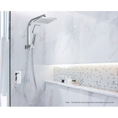 Cefito Bathroom Mixer Tap Faucet Rain Shower head Set Hot And Cold Diverter DIY Chrome