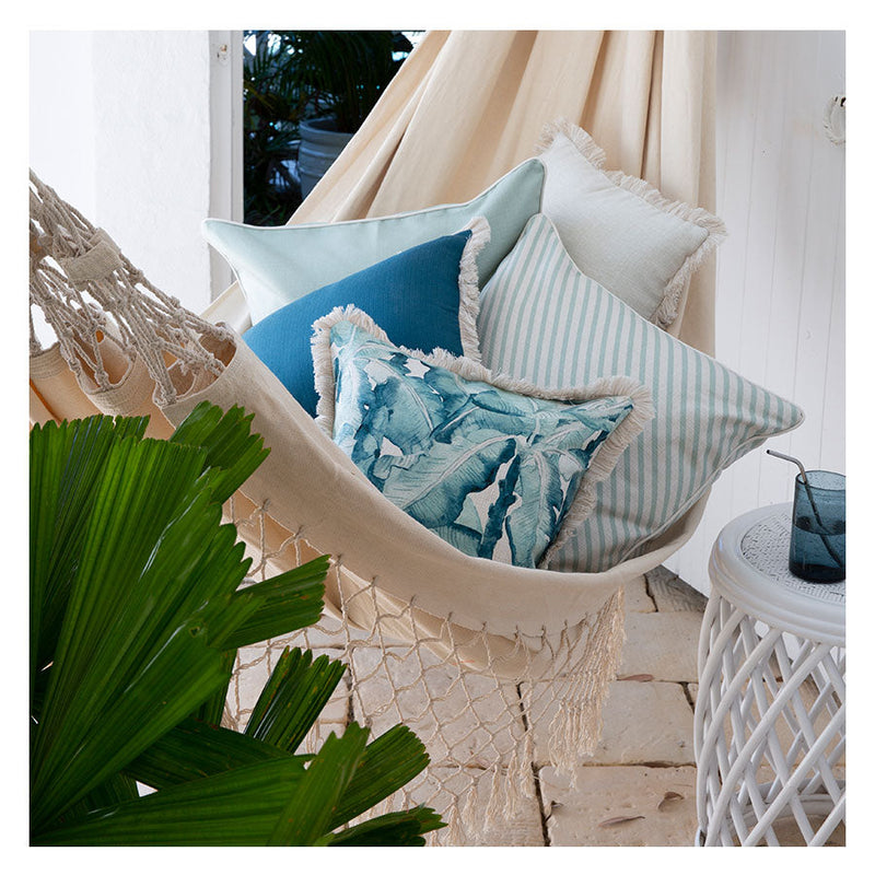 Cushion Cover-Coastal Fringe Natural-Bora Bora-35cm x 50cm