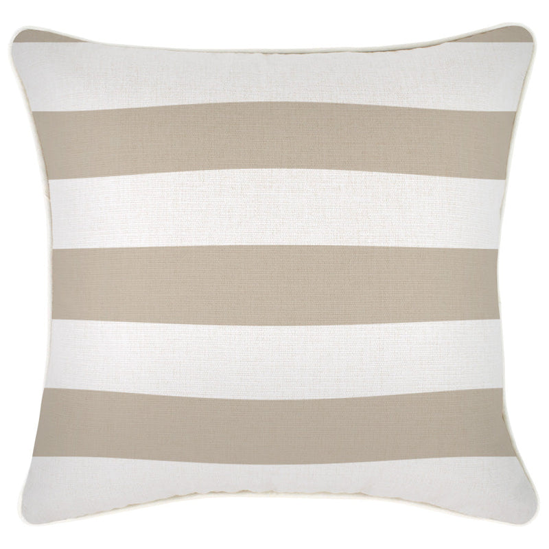 Cushion Cover-With Piping-Deck Stripe Beige-45cm x 45cm