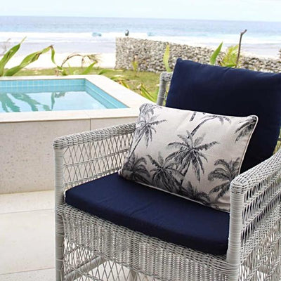 Cushion Cover-With Natural Piping-Castaway-35cm x 50cm