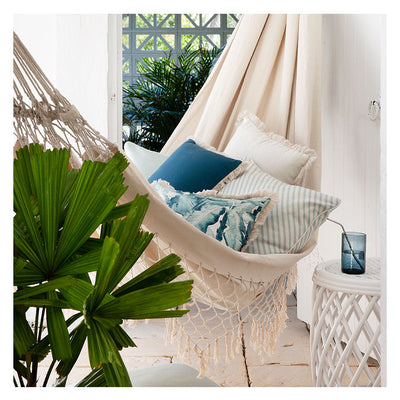 Cushion Cover-With Piping-Side Stripe Seafoam-35cm x 50cm