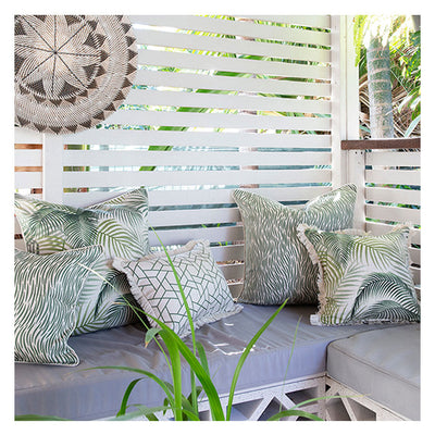 Cushion Cover-Coastal Fringe-Seminyak Green-45cm x 45cm