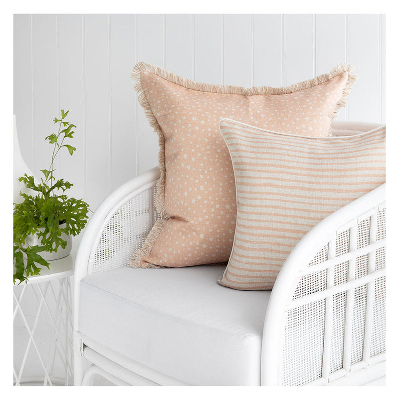 Cushion Cover-With Piping-Paint Stripes Blush-45cm x 45cm