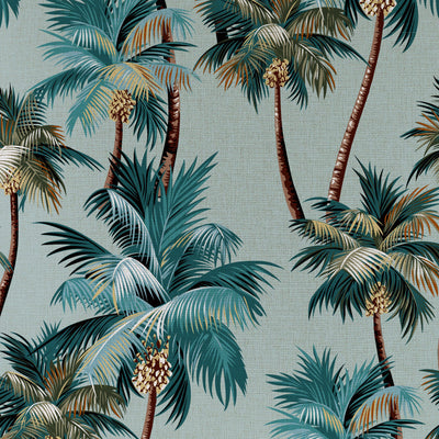 Cushion Cover-Coastal Fringe-Palm Trees Seafoam-45cm x 45cm