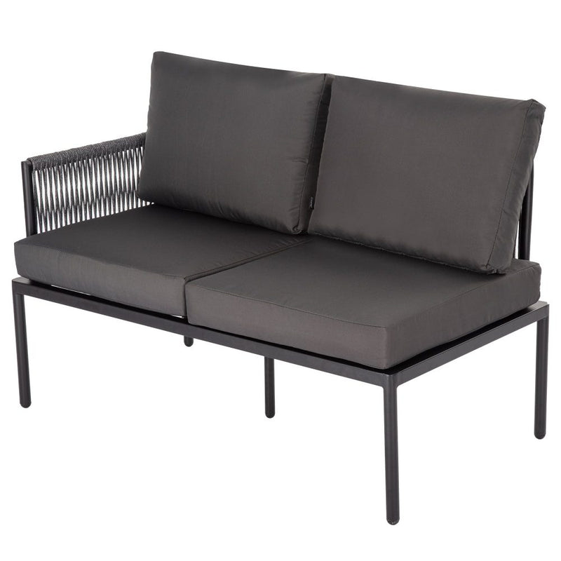 Eden 4-Seater Outdoor Lounge Set with Coffee Table in Black &