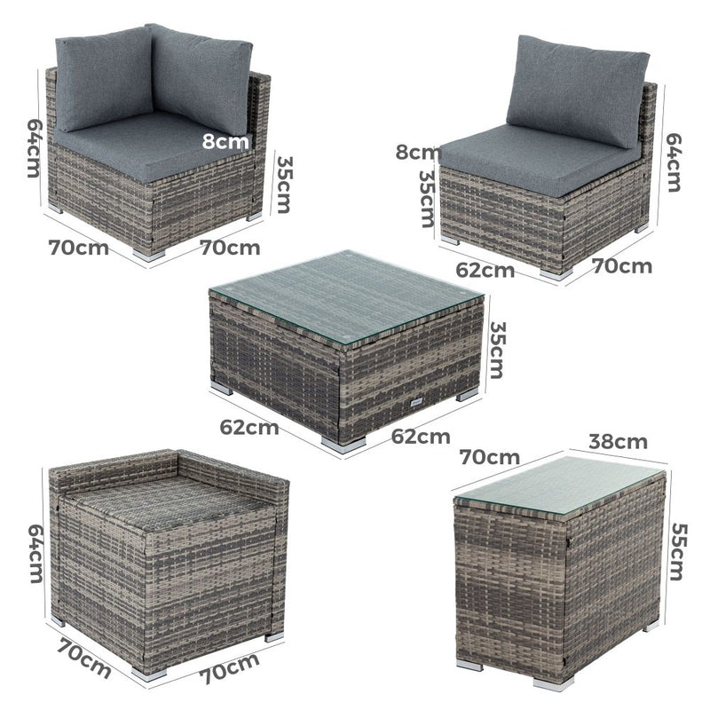 Modular Outdoor Lounge Set &