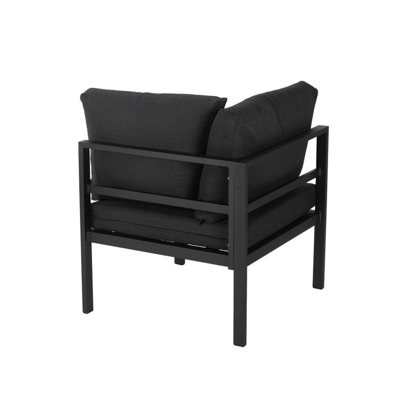 Outdoor 5 Piece Black Couch Set