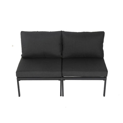 Outdoor 5 Piece Black Couch Set