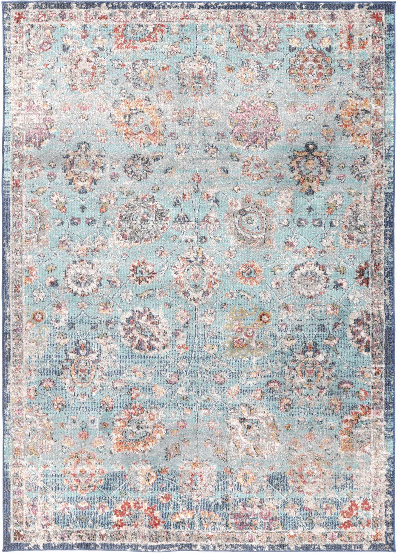 Ezra Multi Blue Traditional Rug 300x400