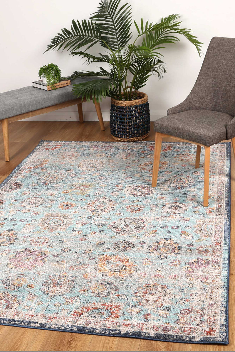 Ezra Multi Blue Traditional Rug 300x400