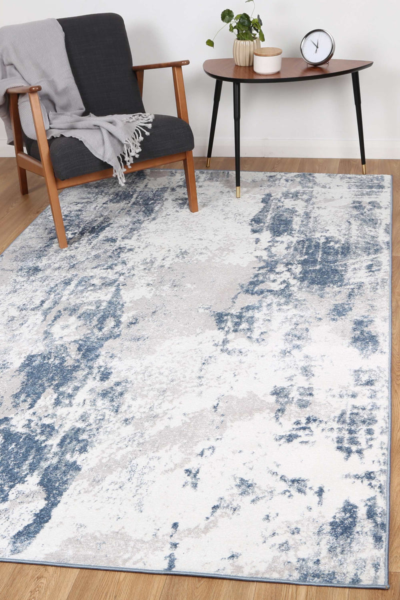 Ermina Modern Abstract Blue Rug 160x230cm