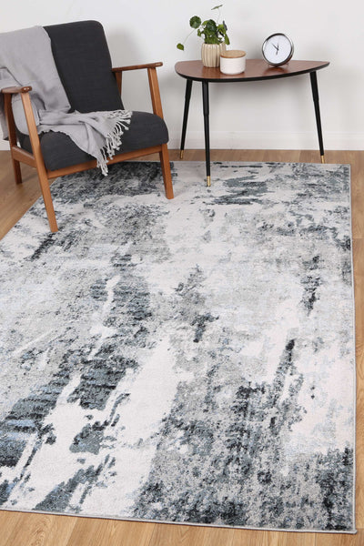 Ermina Modern Abstract Grey Rug 240x330cm