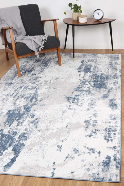 Ermina Modern Abstract Blue Rug 240x330cm