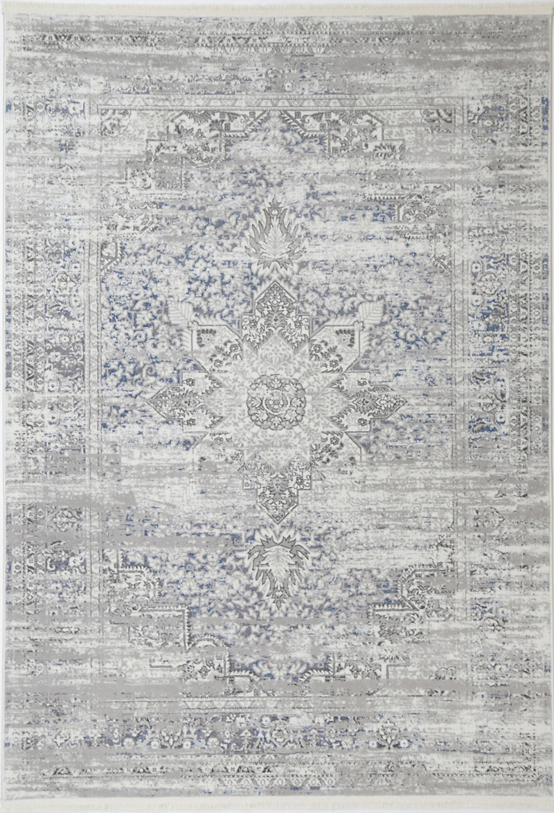 Cordelia Medalion Grey Blue Rug 240x330 cm