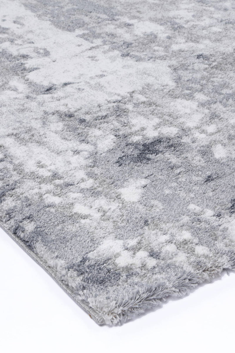 Yuzil Grey White Abstract Rug 160x230cm