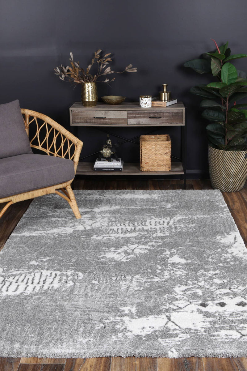 Yuzil Grey Abstract Rug 160x230cm