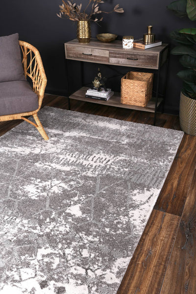 Yuzil Grey Abstract Rug 160x230cm