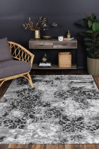 Yuzil Dark Grey Transitional Rug 160x230cm