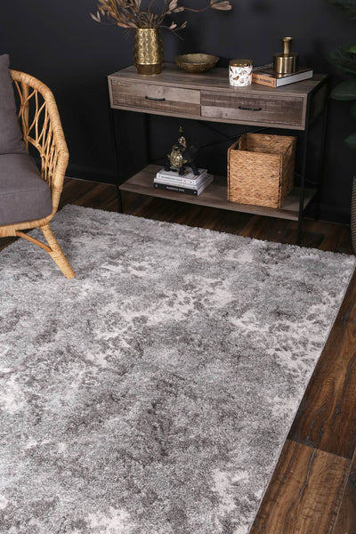 Yuzil Grey Transitional Floral Rug 160x230cm