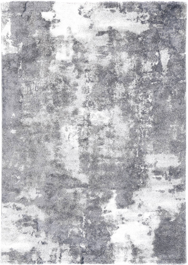 Yuzil Grey White Abstract Rug 240x330cm