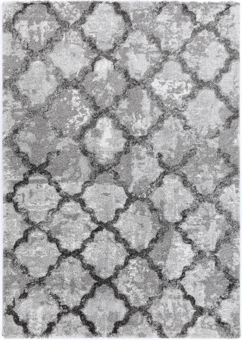 Yuzil Grey Lattice Rug 280x380cm