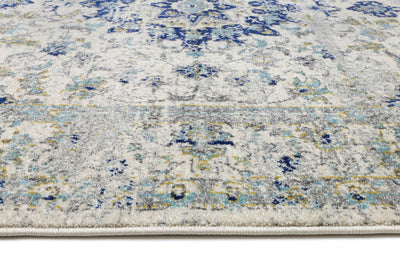 Delicate Navy Blue Traditional Rug 240x330 cm