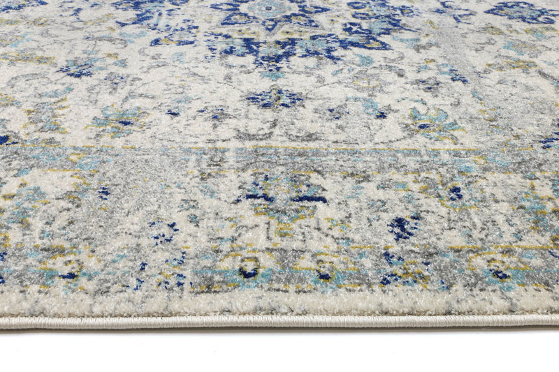 Delicate Navy Blue Traditional Rug 300x400 cm