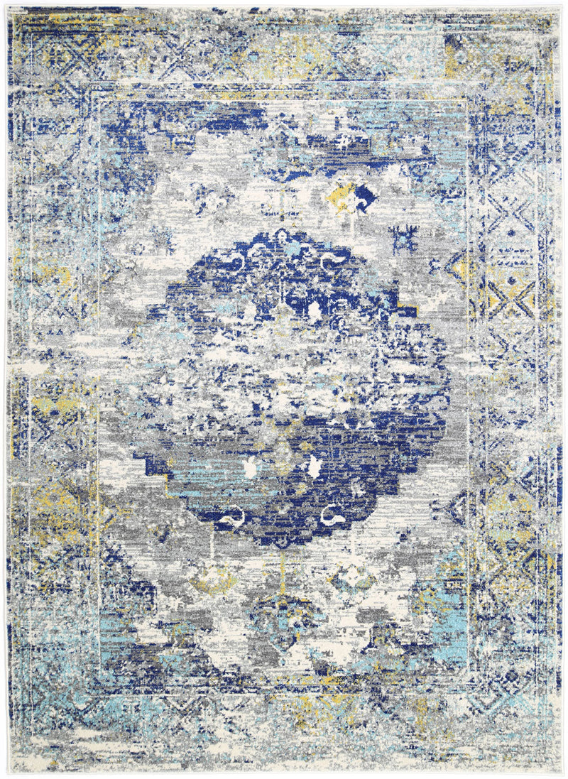 Delicate Blue Green Distressed Rug 80x150 cm