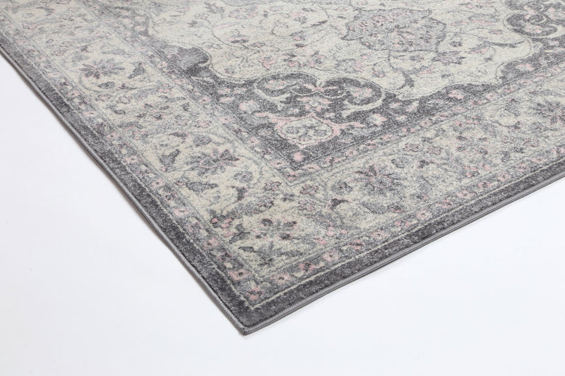 Delicate Grey Oriental Rug 80x150 cm