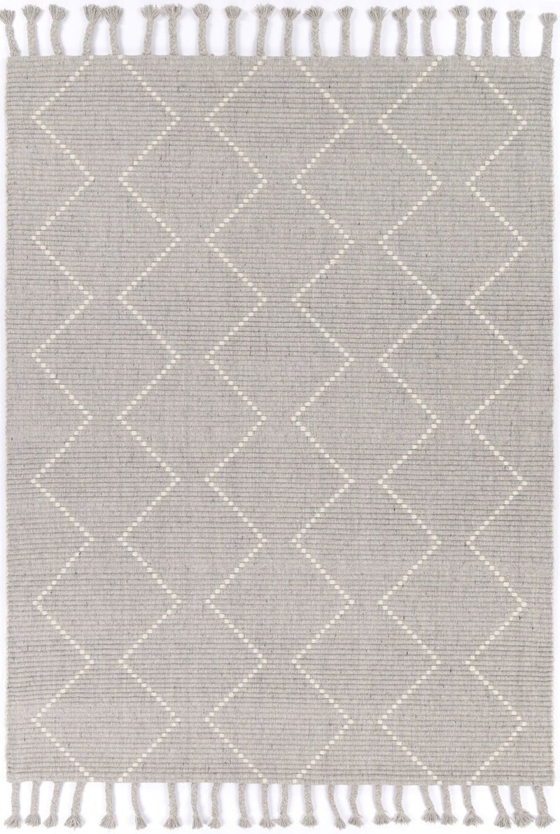 Leilani Diamond Tassel Grey Rug 160x230cm