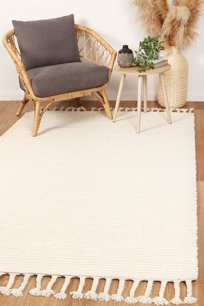 Leilani Modern Wool Cream Rug 200x290cm