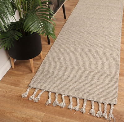 Leilani Modern Wool Ash Rug 80x300cm