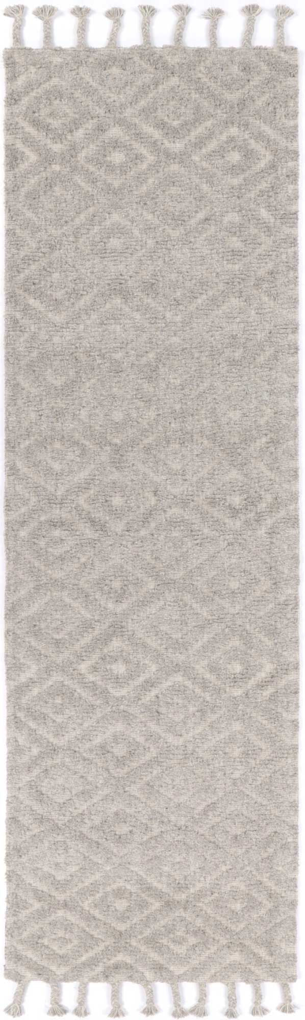 Leilani Plush Diamond Grey Rug 80x300cm