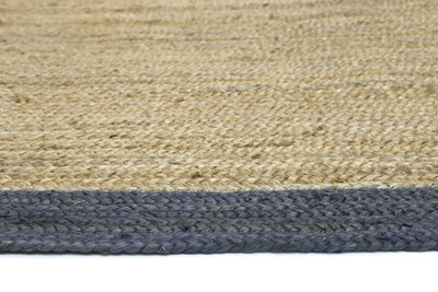 Hampton Grey Border Jute Rug 150x220cm