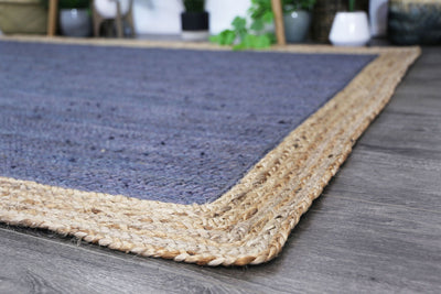 Hampton Grey Centre Jute Rug 150x220cm