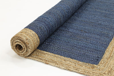 Hampton Navy Blue Centre Jute Rug 190x280cm