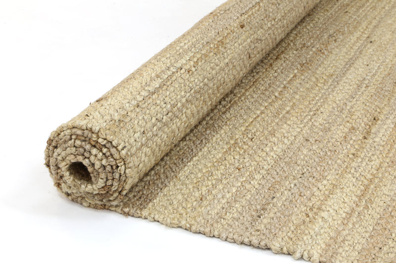 Malmo Beige Stipe Natural Jute Rug  200x290cm