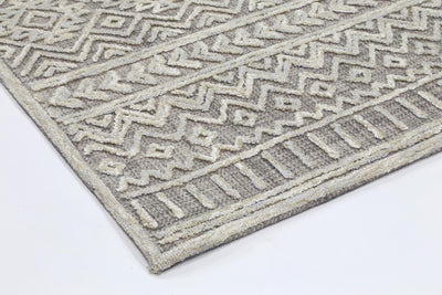 Mila Tribal Light Grey Rug 200x290cm