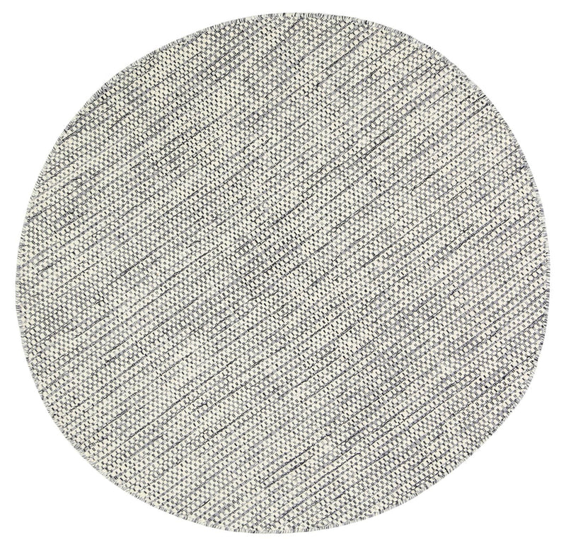 Scandi Grey Reversible Wool Round Rug 150x150 cm Round