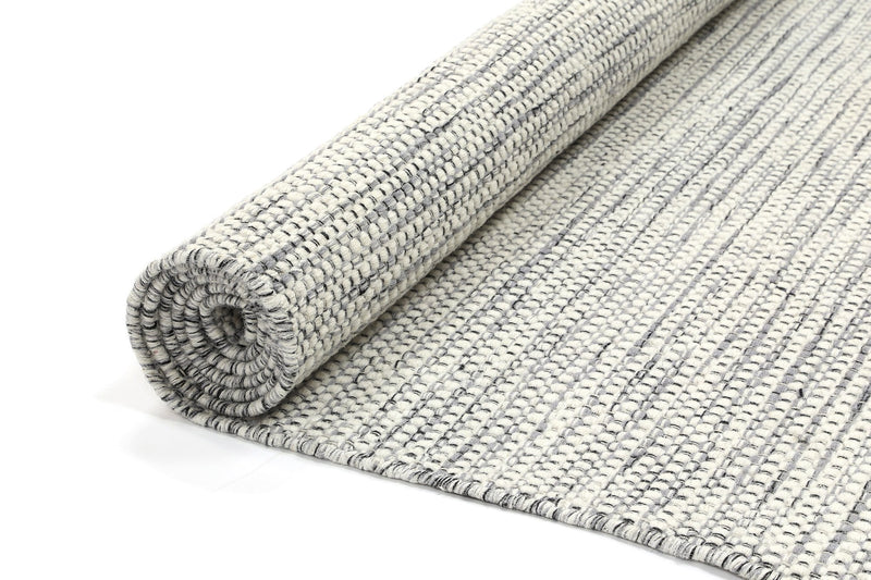 Scandi Grey Reversible Wool Rug 160x230 cm