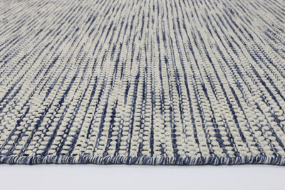 Scandi Blue Reversible Wool Rug 200x290 cm