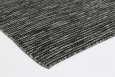 Scandi Black White Reversible Wool Rug 240x330 cm