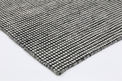 Scandi Charcoal Grey Reversible Wool Rug 240x330 cm