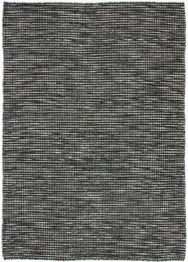 Scandi Black White Reversible Wool Rug 300x400 cm