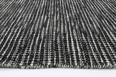 Scandi Black White Reversible Wool Rug 300x400 cm