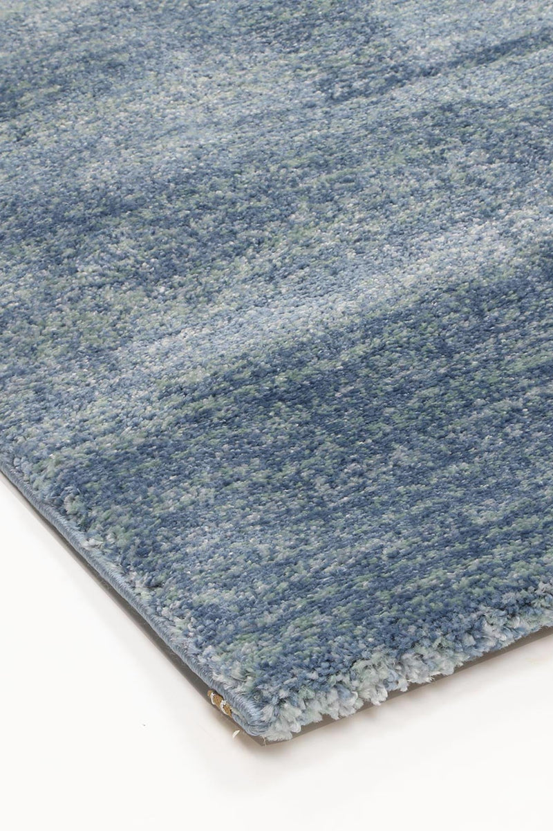 Zarin Solid Blue Modern Rug 80x300 cm