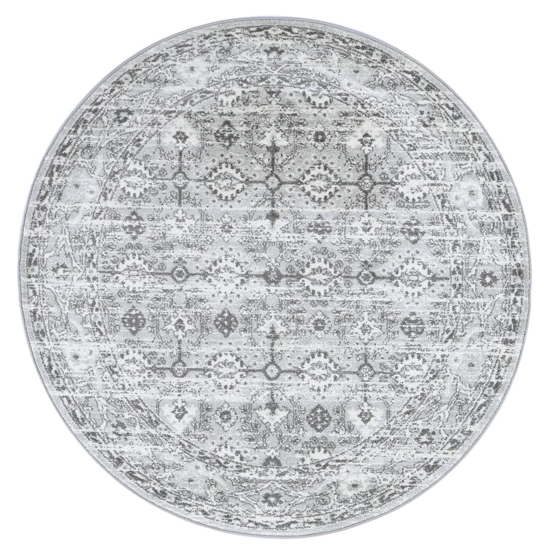 Ligures Grey White Ancient Rug 160X160cm Round