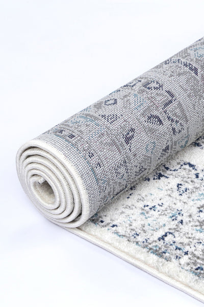 Ligures Cream Blue Traditional Rug 200X290cm